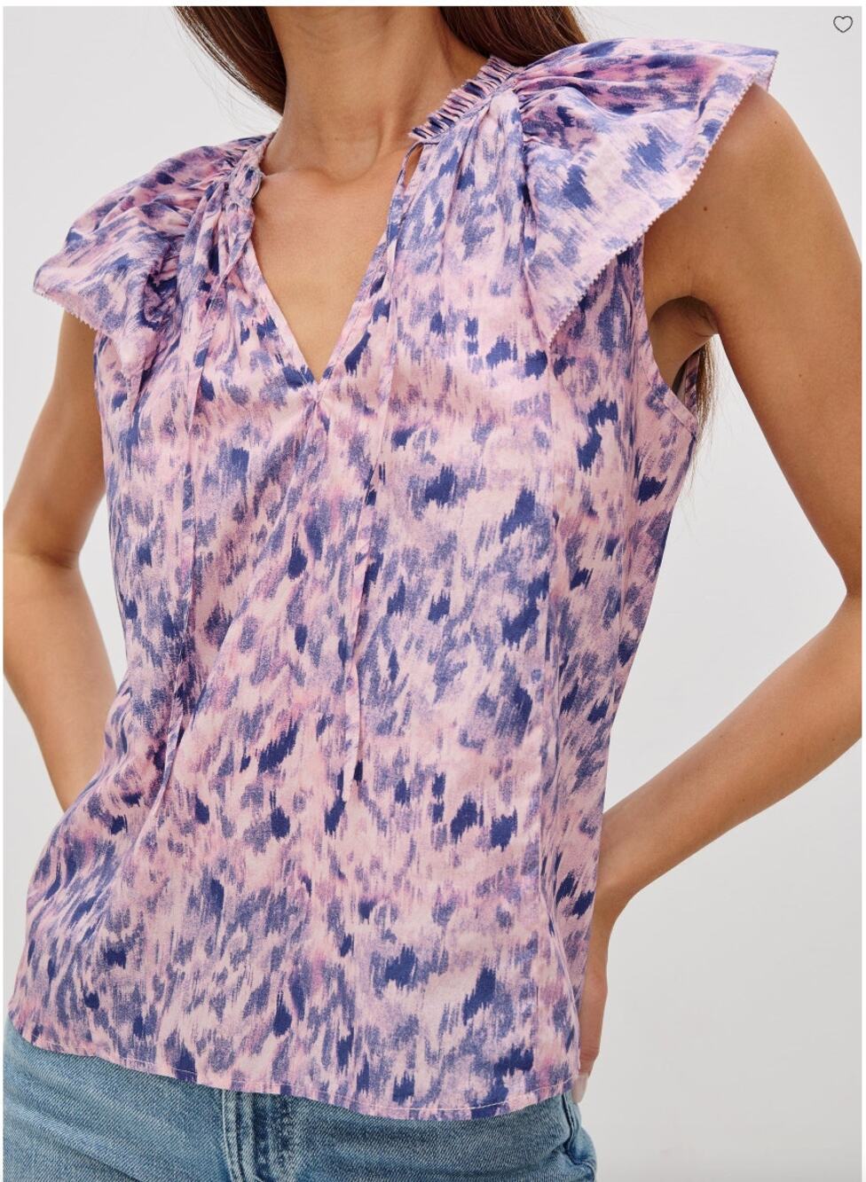 RAILS NWT Karysa Pink Ikat Cotton Blouse // M